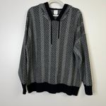 Joie  Chevron Striped Hooded Hoodie Sweater Sweatshirt Plus Size Comfy Loungewear Photo 1