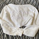 Rodarte Radarte Los Angeles California Off White Cropped Hoodie Photo 3