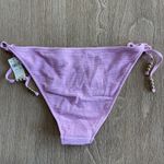 Aerie  Crinkle Bikini Bottom Classic With Side Ties & Gold Beads Medium NEW Photo 4