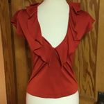 Sexy lady in red 90s plunging top Photo 3