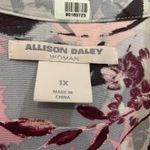 Allison Daley Pink and Gray Notched Collar Blouse Photo 4