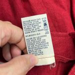 White Stag  Womens Maxi Dress Red Linen Size M Embroidered Square Neck Sleeveless Photo 6