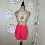 BCBGeneration Bright Coral Elastic Waistband High Waist Shorts Size Medium Pink Photo 9