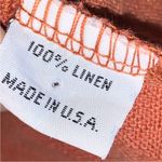 Bryn Walker Cinnamon Asymmetrical Hem Lagenlook Linen Tunic Top Rust L Photo 6