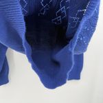 Tan Jay Vintage Blue Sequin Crewneck Sweater Acrylic Size Large Photo 6