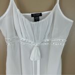 Morgan Taylor Fantasies  White Chiffon Pearl & Sequin Ruffle Nightie Chemise S Photo 1