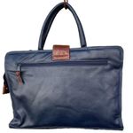 Vintage Capezio black & brown faux leather laptop briefcase Black Photo 1