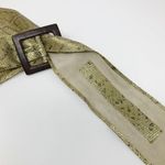 Leatherock 90s Python metallic gold leather embossed metallic wide wrap belt M Photo 6