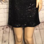 LC Lauren Conrad Black Sequined Skater Skirt Large EUC Photo 3