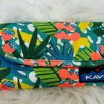 KAVU  tropical floral Hawaiian wallet billfold green orange Photo 0