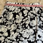 VINTAGE 90s Black & White Rose Floral Maxi Midi skirt Photo 7
