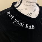 Material Girl Black Velour Cold Shoulder Top Photo 9