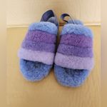 UGG  Shearling Slingback Slides Fluff Yeah Size womens 6 purple and blue Photo 0