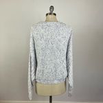 Free People On Your Side Blue Multi Cable Knit Pullover Sweater Photo 5