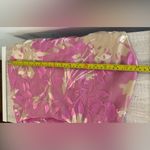 Samsoe Samsoe Pink Kirigami Floral Dapples Ruched Satin Burnout Dress NWT Large Photo 7