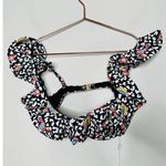 CAROLINE CONSTAS Black White Paisley Leopard Ruffle Anastasia Two Photo 4