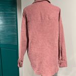 Mauve corduroy oversized tortoise button up top Photo 4