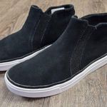 Toms  Bryce Black Leather Suede Pull On Rounded Toe Low Top Sneakers Shoes 7.5 Photo 0