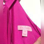 Lilly Pulitzer  Shift Midi Hot Pink Dress Party Cocktail Ruffle Sleeve, Size 4 Photo 4