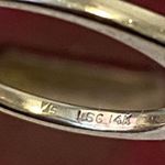 Keepsake Ladies 14k Princess Cut Diamond Ring Sz 8 White Gold 1/5 LSC  Engagement Photo 7