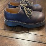 Dr. Martens Rare Vintage MIE Platform Oxfords Brown Leather US 7 Style 8434 EUC Photo 2