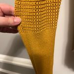 Akini  Dark Yellow Crewneck Cotton Blend Sweater With Side Zip Size M Photo 3