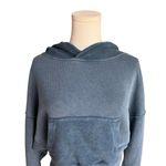 Free People - Joey Sweatshirt Cropped Hoodie Blue Wash Sz XS Photo 2