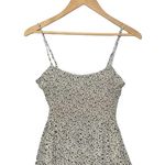 Lush Clothing New Lush Printed Cheetah Pleated Adjustable Spaghetti Strap Cami White Black S Photo 1