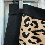 Neiman Marcus  Designer Knit Pull On Sweater Leopard  Print Pencil Skirt Size XL Photo 1