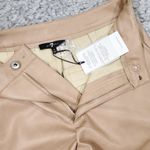 7 For All Mankind Faux Vegan Leather High Rise Straight Cargo Pants Tan Small Photo 7
