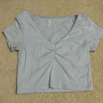 Me to We Light Blue V-Neck Women's Top Photo 0