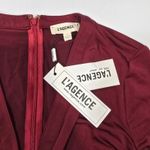 L'Agence  Thea Twist Front Dress in Black Cherry Size 0 Photo 9