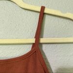 SheIn  Burnt Orange Ribbed Crop Tank Top Womens XS Boxy Fit Athletic Blouse Photo 2