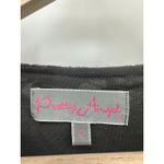 Pretty Angel  Tunic WOmen Large Gray Lace V Neck Silk Blend Whimsigoth Dark Fairy Photo 5