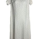 Vintage 70s British Lady Shift Dress S White Short Sleeve Button Zip Union Label Photo 0