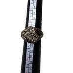 Vintage Rhinestones and Gold Tone Multi Textured Ring Size 6 Fashion Jewelry Photo 4