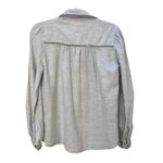 Max Studio  Gray Cotton Floral Embroidered Shirt with Long‎ Sleeves Small Photo 2
