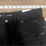 Old Navy  Black Denim Jeans Womens Size 14 Slouchy Straight High Rise New Raw Hem Photo 5