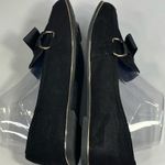 Primark  Bow Front Vegan Suede Loafers w Gold Trim Black-8 Photo 4