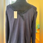 Sugar Lips NWT  V Neck Navy Blue Lace Top Photo 3