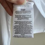 BCBGeneration Cropped Long Sleeve Ribbed Tee, White, Size Medium Photo 9