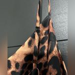 Silky Satin Leopard Print Dress Adjustable Spaghetti Straps. Women’s Size S EUC Brown Photo 1