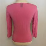 Gap  Pink Long Sleeve Lace Trim Tee Lyocel & Spandex Size M Photo 2