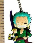 NEW Wiazhu Japanese Anime KEYCHAIN 5.2” Key Ring Purse Backpack Fob Roronoa Zoro Green Photo 2