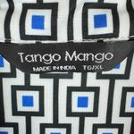 Tango Mango Geometric 1/4 Zip Sleeveless Polo XL White Photo 3