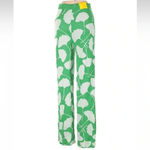 Diane Von Furstenberg  Women’s Standard Fit Full Flare Pants Green Size Small NWT Photo 2