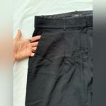 Theory Black Pleat Front Twill Wide Leg Pants 8 Photo 4
