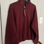 SKIMS  Cotton Fleece Half Zip Pullover L Photo 0