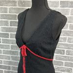 Tocca Womens Black Embroidered Little Black Dress. Red Bow Cocktail | Size undefined Photo 6