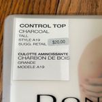 Donna Karan  The Nudes Control Top Panty Hose A19 Charcoal‎ Tall NWT Photo 2